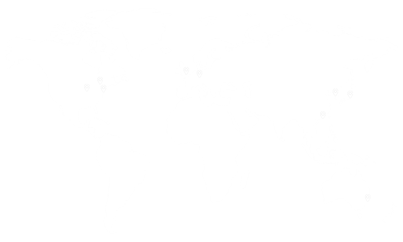 Map of GCM Grosvenor's locations across New York, Chicago, London, Toronto, Seoul, Sydney, Tokyo, Hong Kong, and Frankfurt